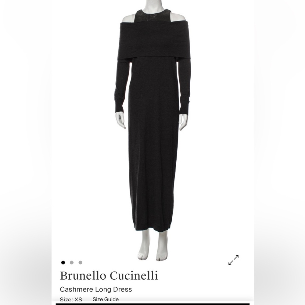 Brunello Cucinelli Elegant Black Maxi Dress